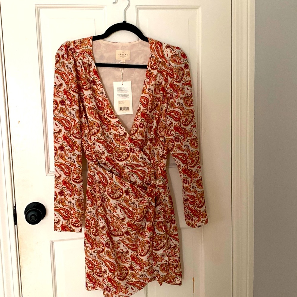 Sezane Noemia Dress, Rivera. Size 36 (size 4). New with tags.